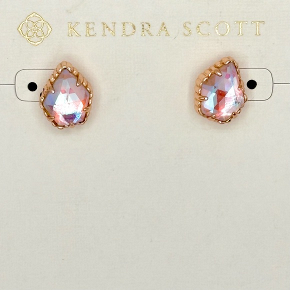 Kendra Scott Jewelry - Kendra Scott Tessa Dichroic Glass Rose Gold Stud Earrings